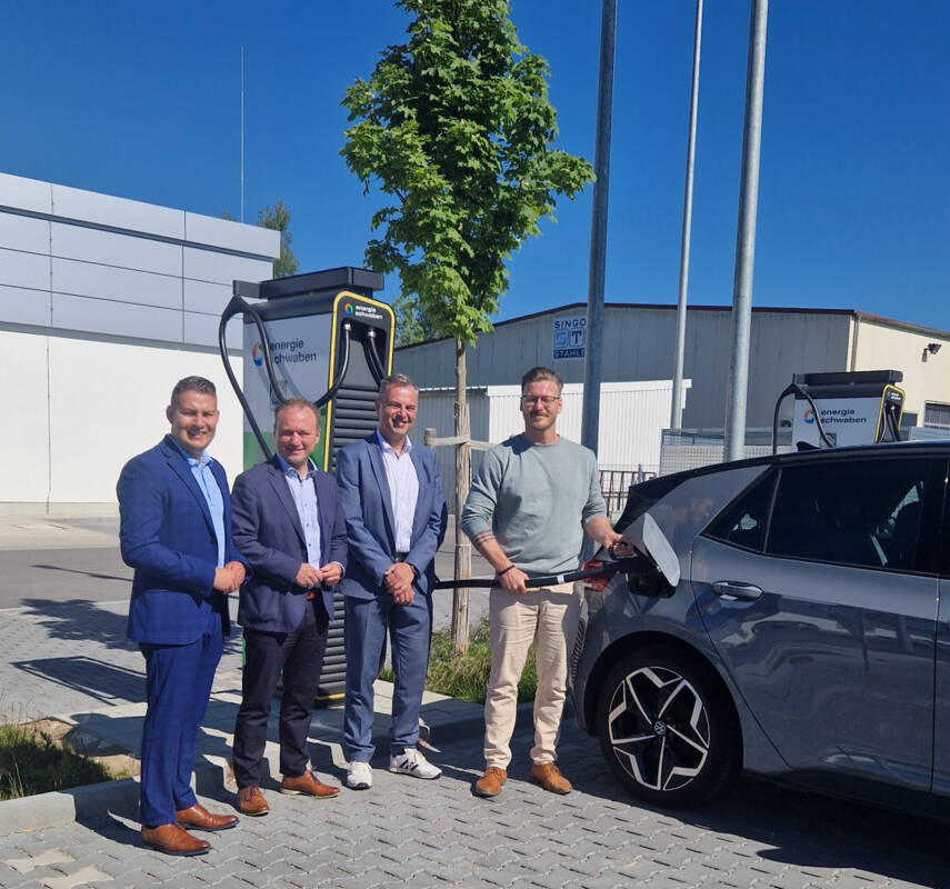 Inbetriebnahme Schnellladestation energie schwaben_2