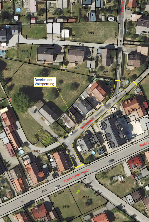 Übersichtsplan Vollsperrung