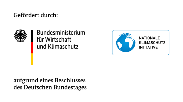 Logo FörderungBundesministerium Wirtschaft Klimaschutz und Nationale Klimaschutzinitiative