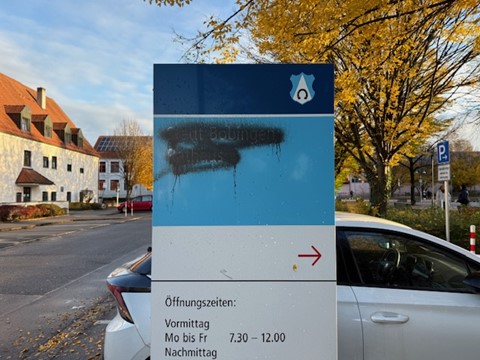 Vandalismus Rathausplatz